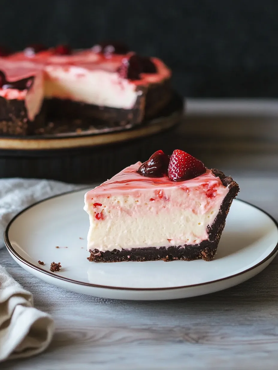 Delicious Chocolate Covered Strawberry Cheesecake