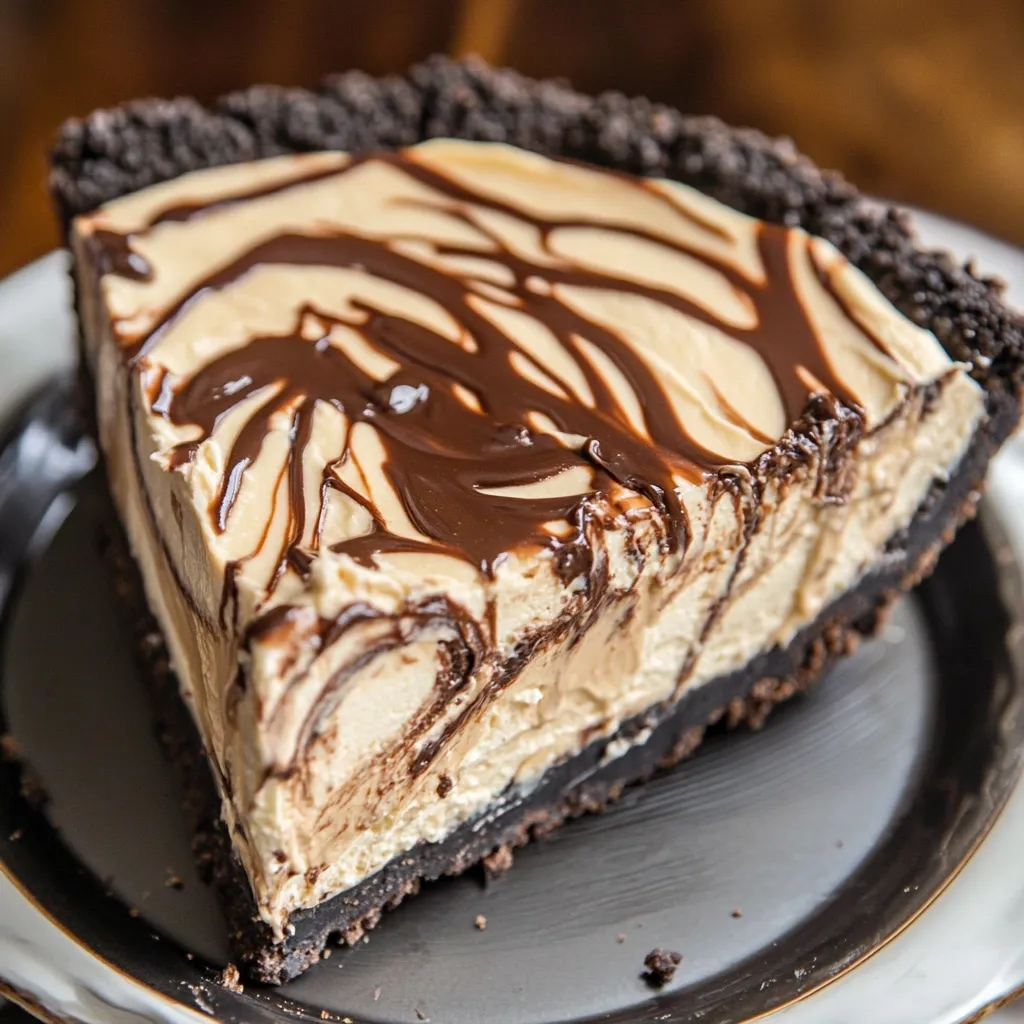 Peanut Butter Fudge Swirl Pie