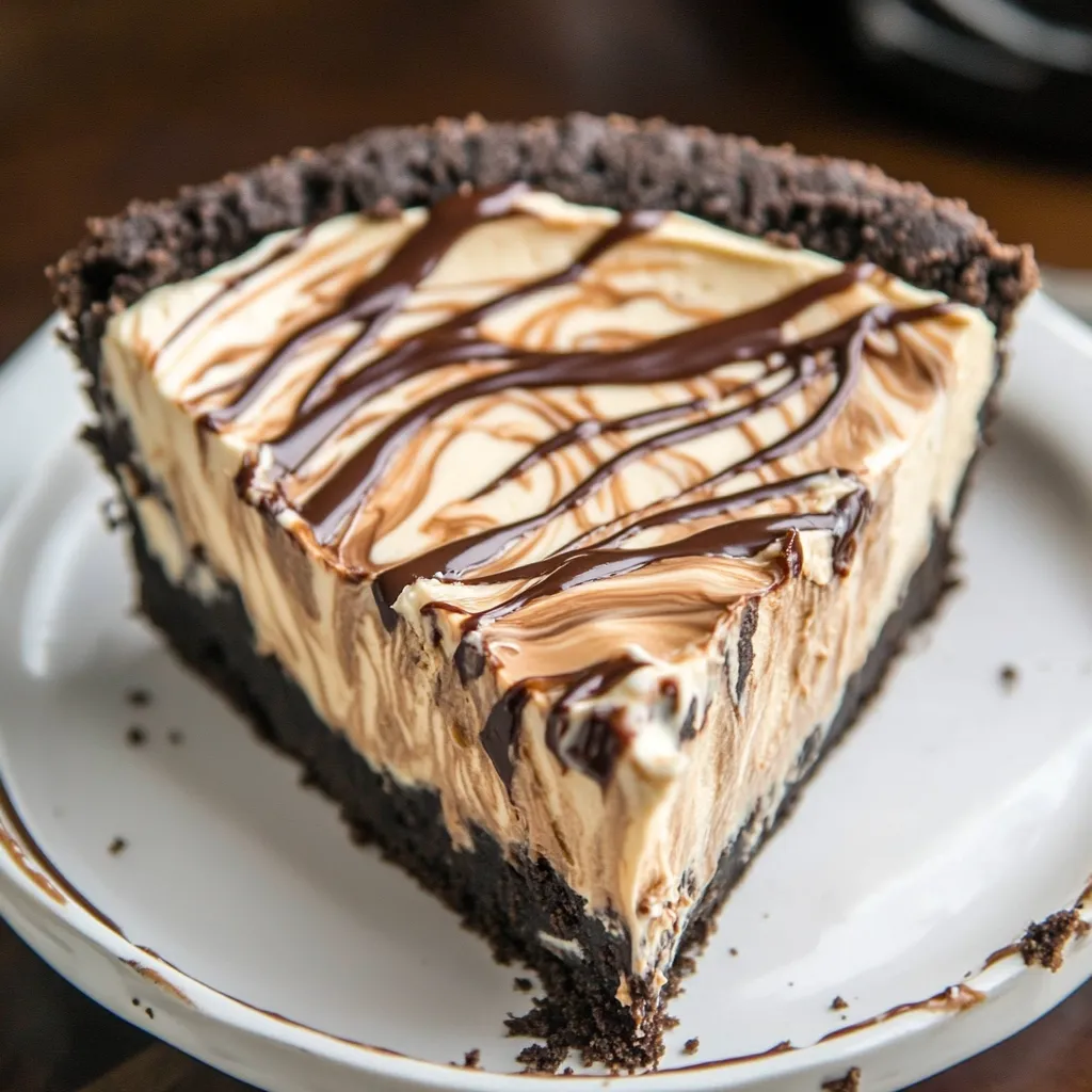 Delicious Peanut Butter Fudge Swirl Pie