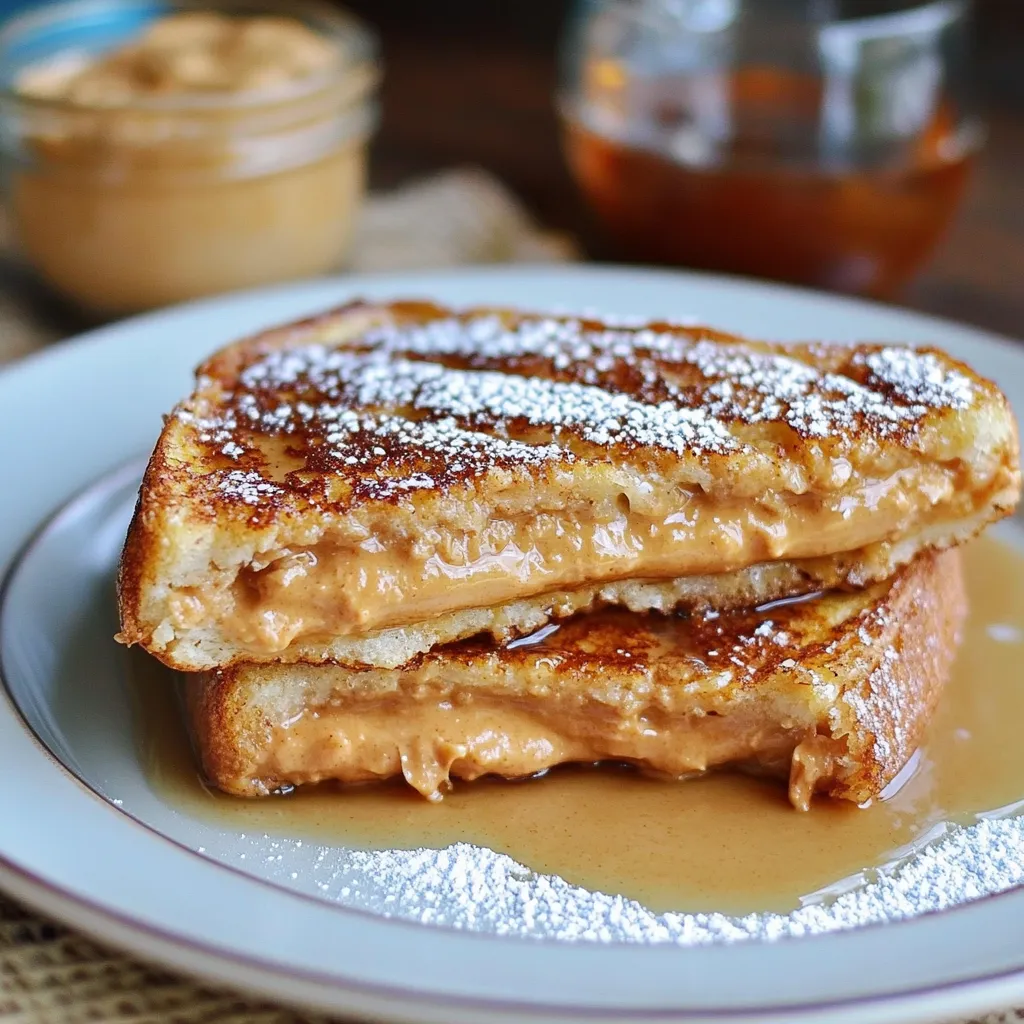 Peanut Butter Stuffed French Toast