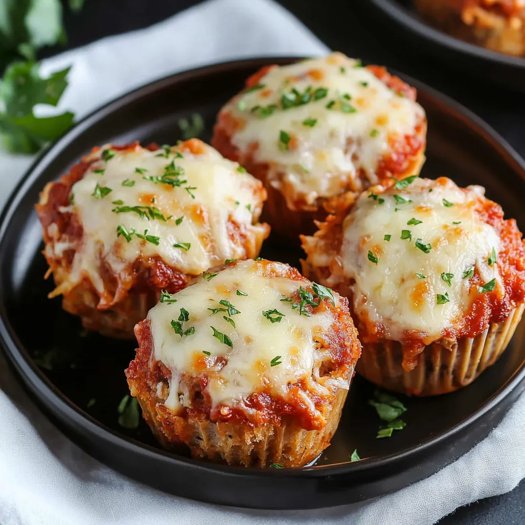 Chicken Parm Mini Meatloaf Muffins Recipe