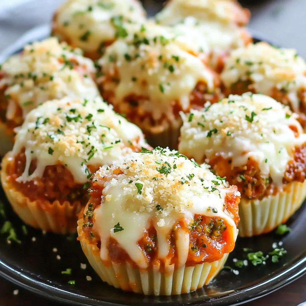 Delicious Chicken Parm Mini Meatloaf Muffins