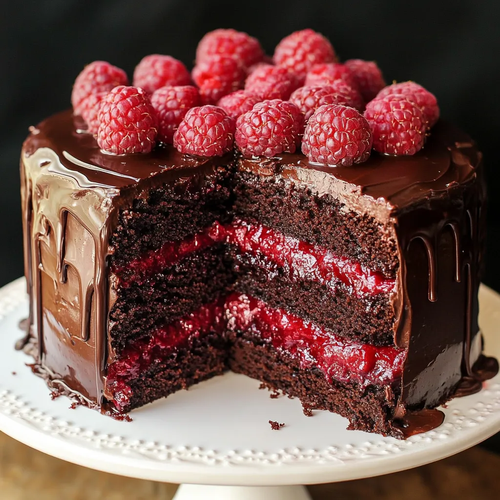 Delicious Chocolate Raspberry Cake