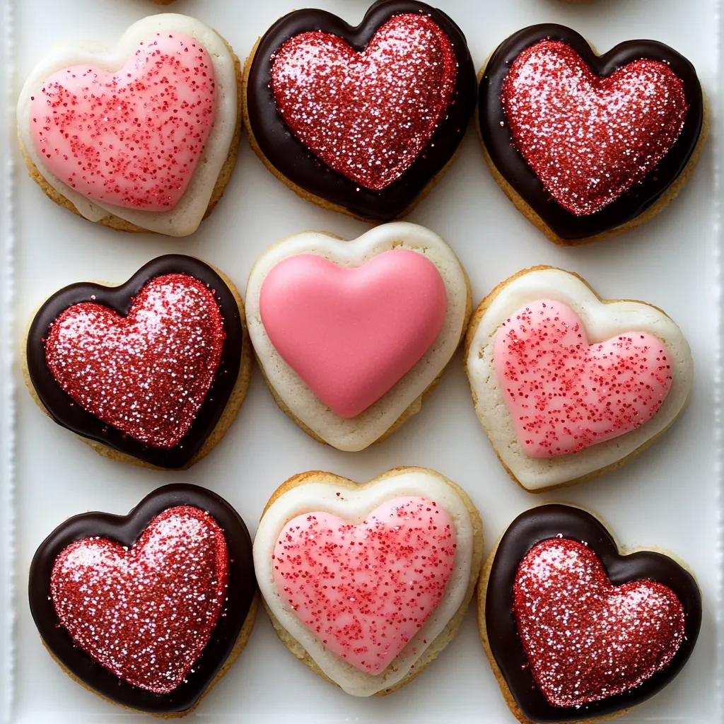 Sparkle Sweetheart Cookies