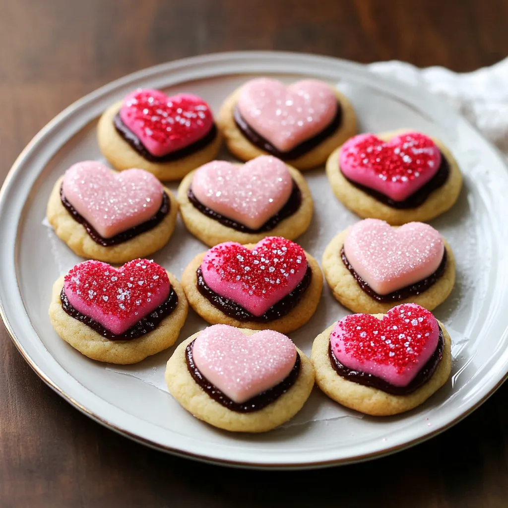 Delicious Sparkle Sweetheart Cookies