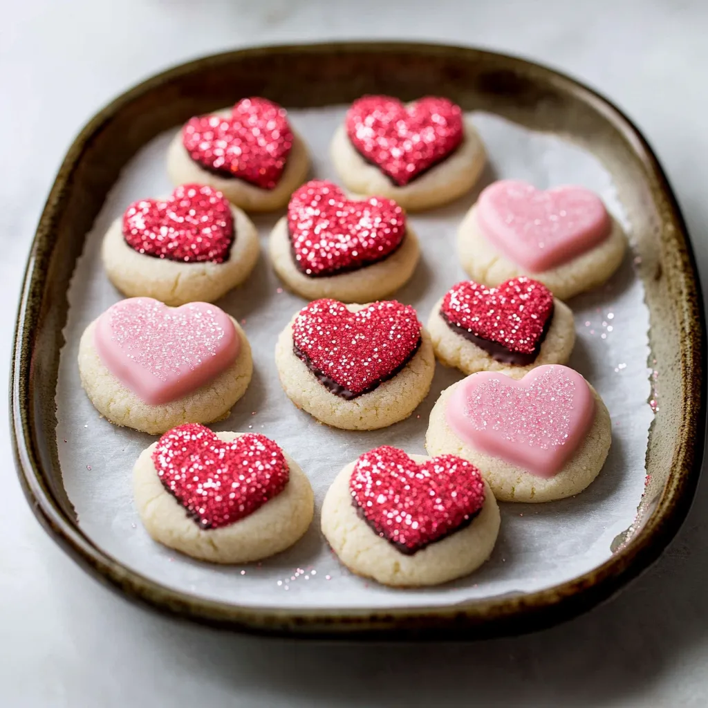 Sweet Sparkle Sweetheart Cookies