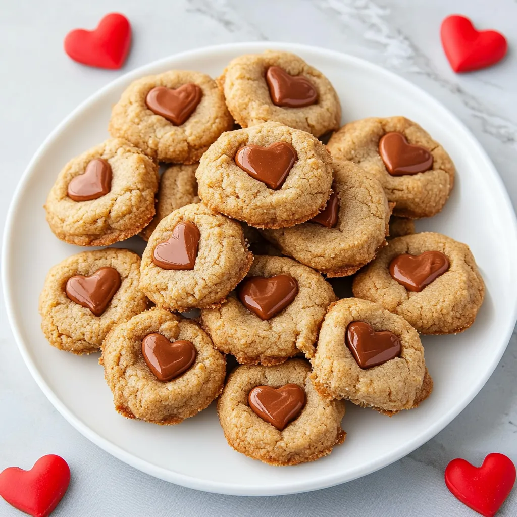 Delicious Peanut Butter Sweetheart Cookies