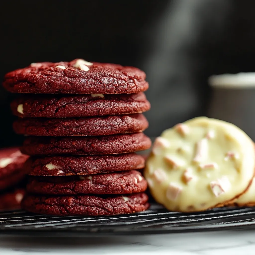 Best White Chocolate Dipped Red Velvet Cookies