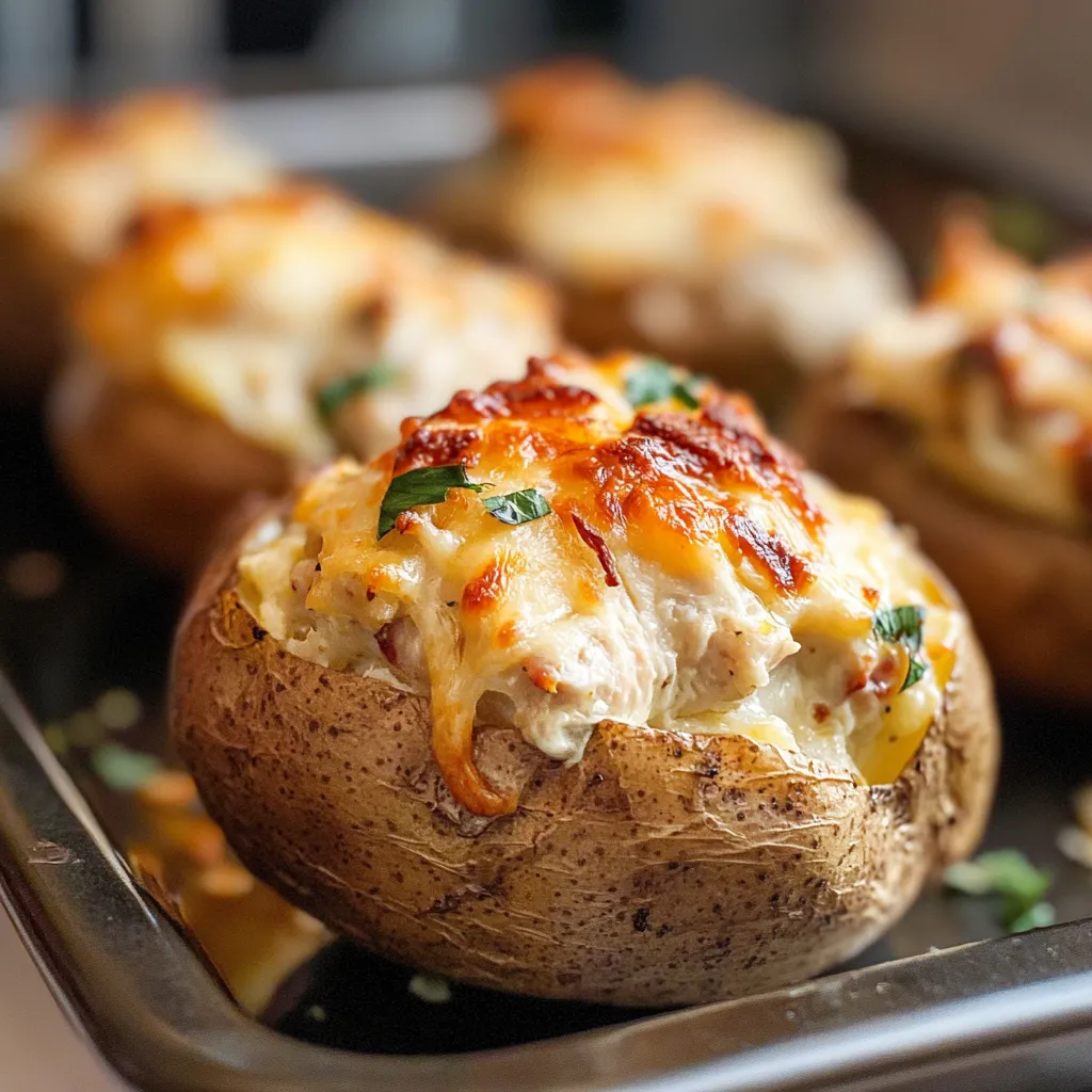 Crack Chicken Stuffed Baked Potatoes