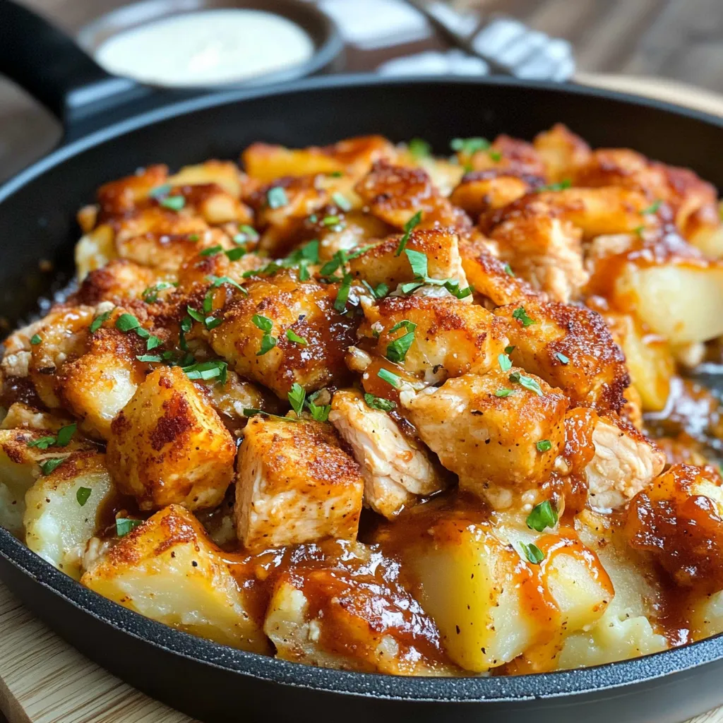 BBQ Chicken Potato Skillet
