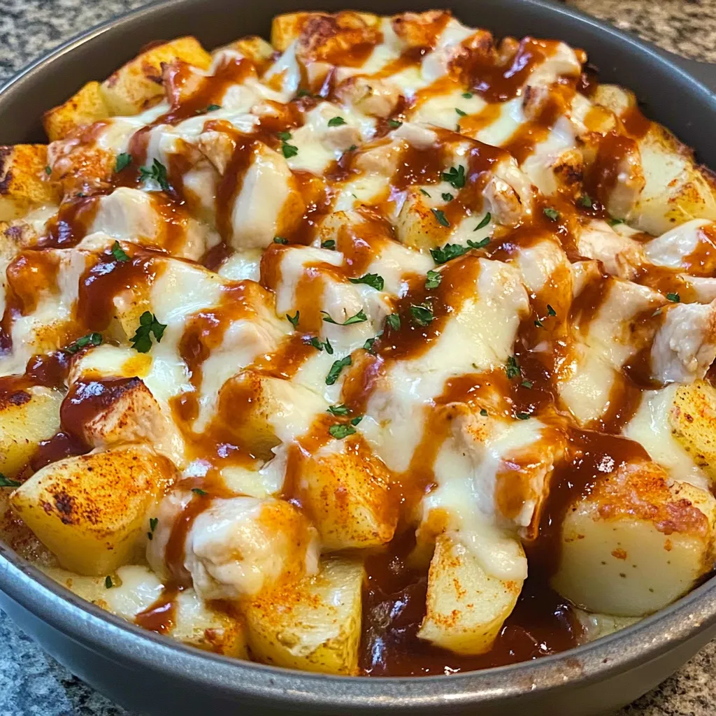 Delicious BBQ Chicken Potato Skillet