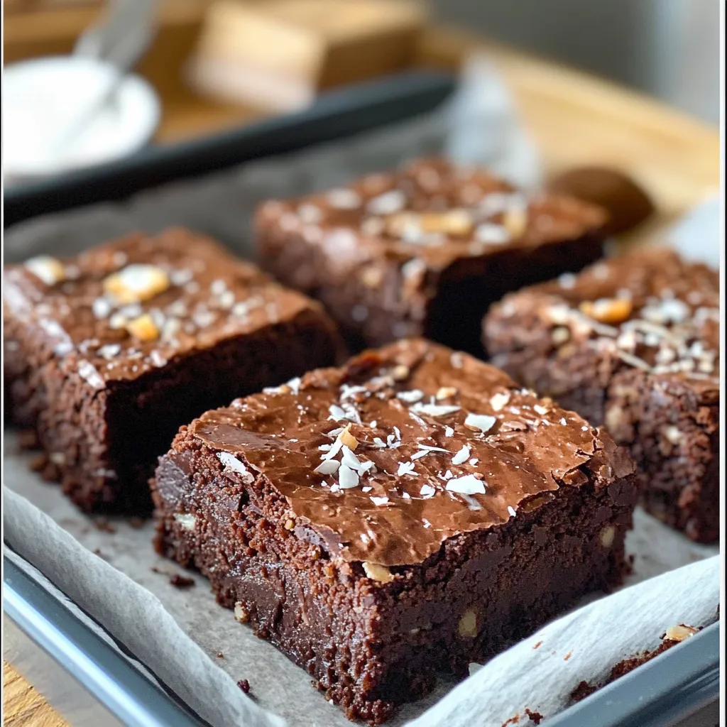 Delicious Dark Chocolate and Nutella Coconut Brownies
