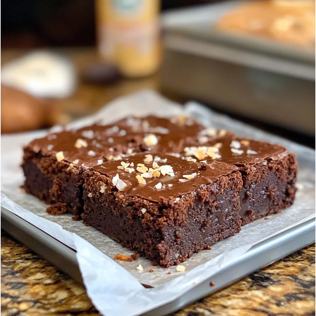 Sweet Dark Chocolate and Nutella Coconut Brownies
