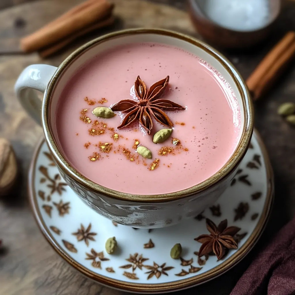Delicious Kashmiri Pink Chai (Noon Tea)