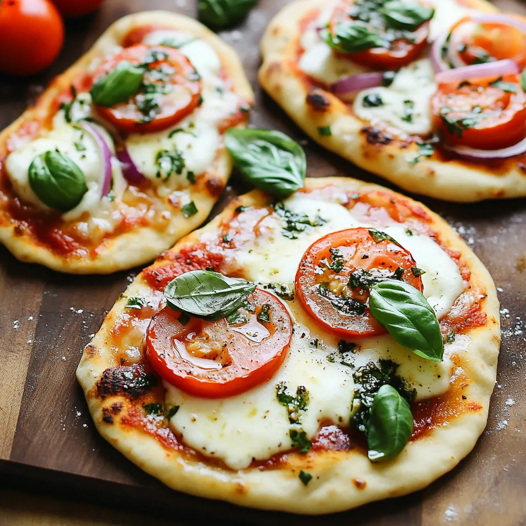 Caprese Naan Pizzas