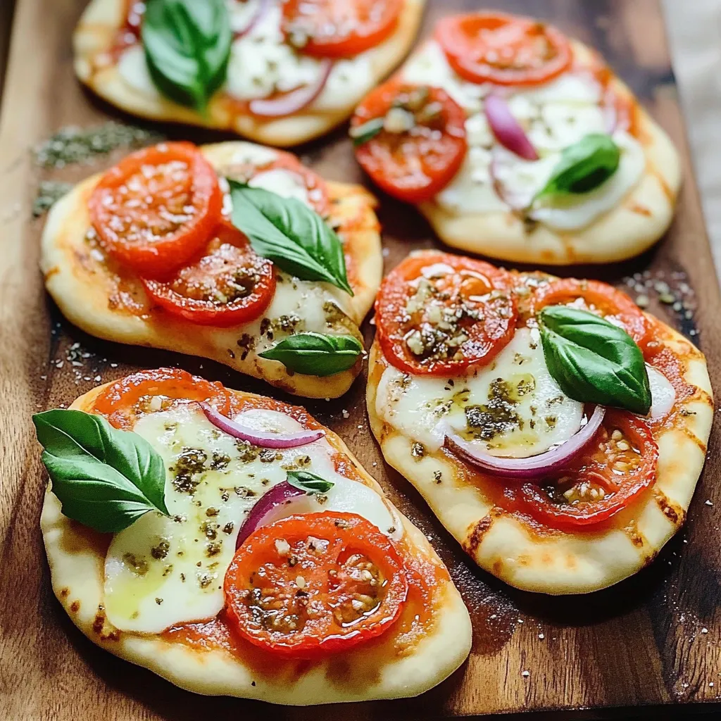 Delicious Caprese Naan Pizzas