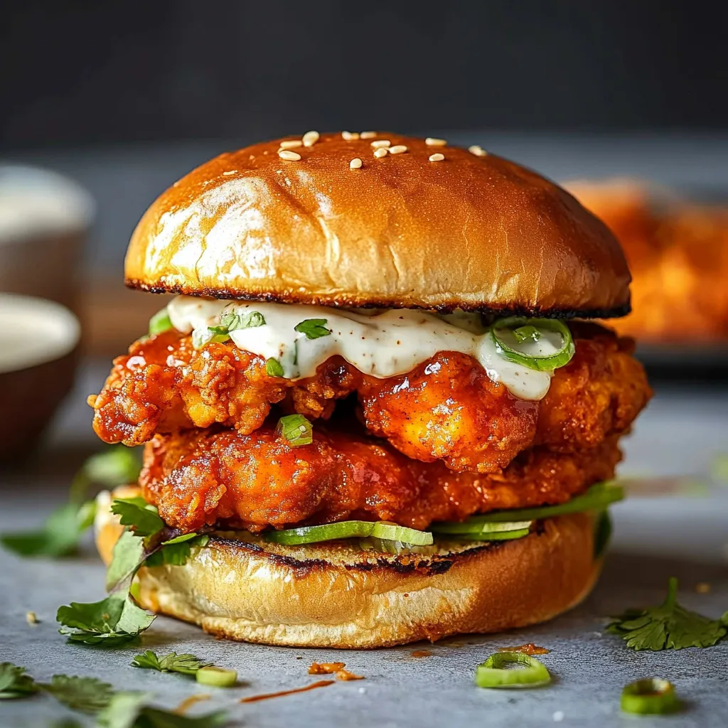 Baked Nashville Hot Chicken Sandwich