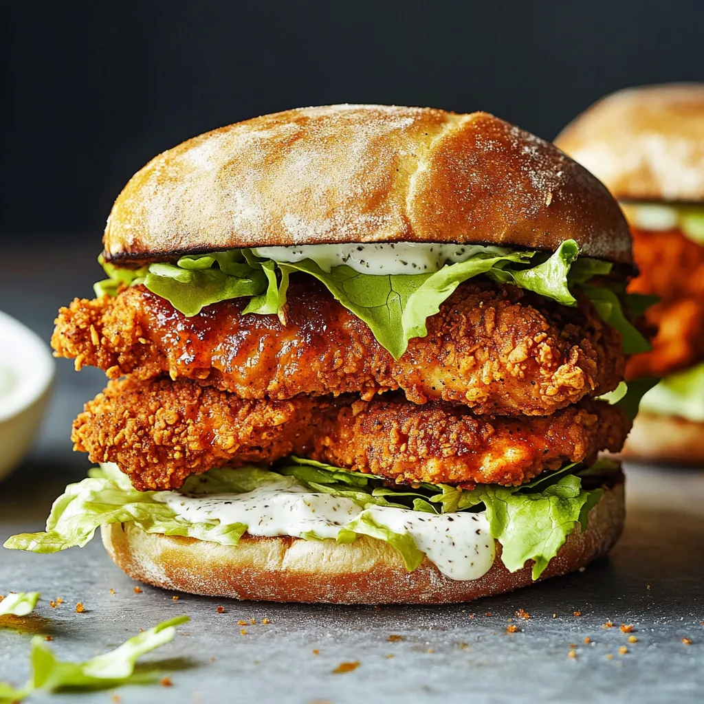 Delicious Baked Nashville Hot Chicken Sandwich