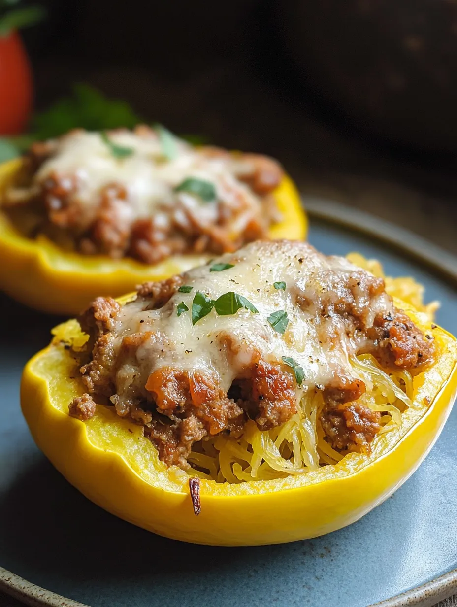 Sausage Stuffed Spaghetti Squash