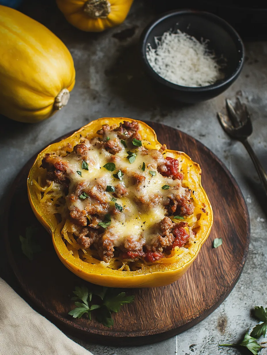 Sausage Stuffed Spaghetti Squash Recipe