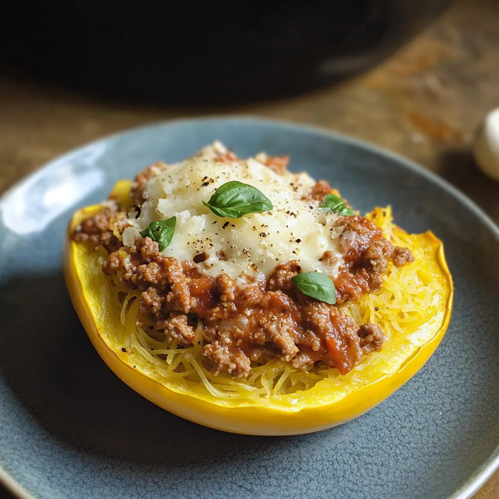 Delicious Sausage Stuffed Spaghetti Squash