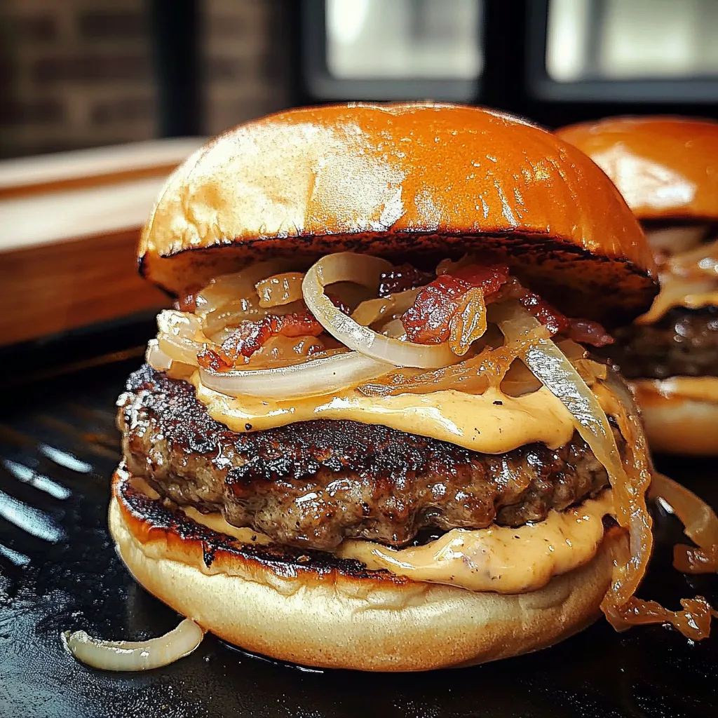 Delicious Smash Burgers with Baconnaise Sauce