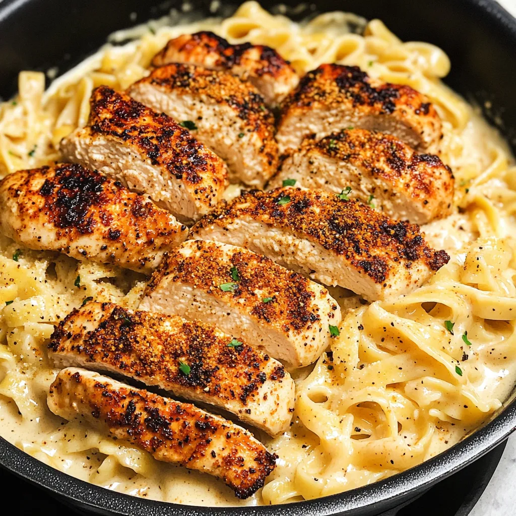 Delicious Blackened Cajun Chicken Alfredo
