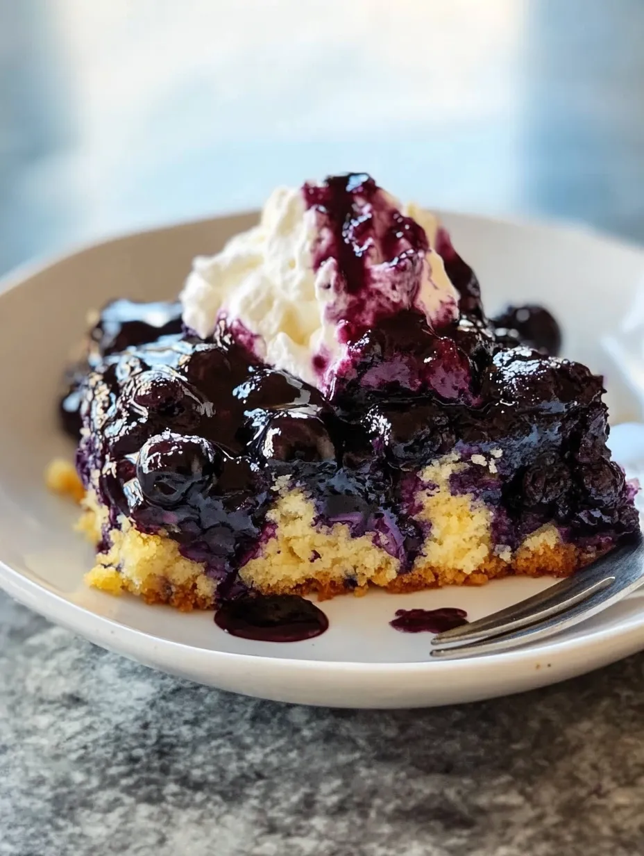 4-Ingredient Blueberry Dump Cake Recipe