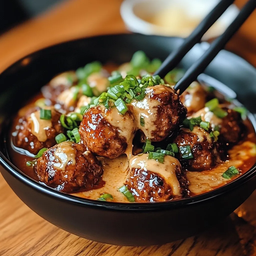 Best Korean BBQ Meatballs with Spicy Mayo Dip