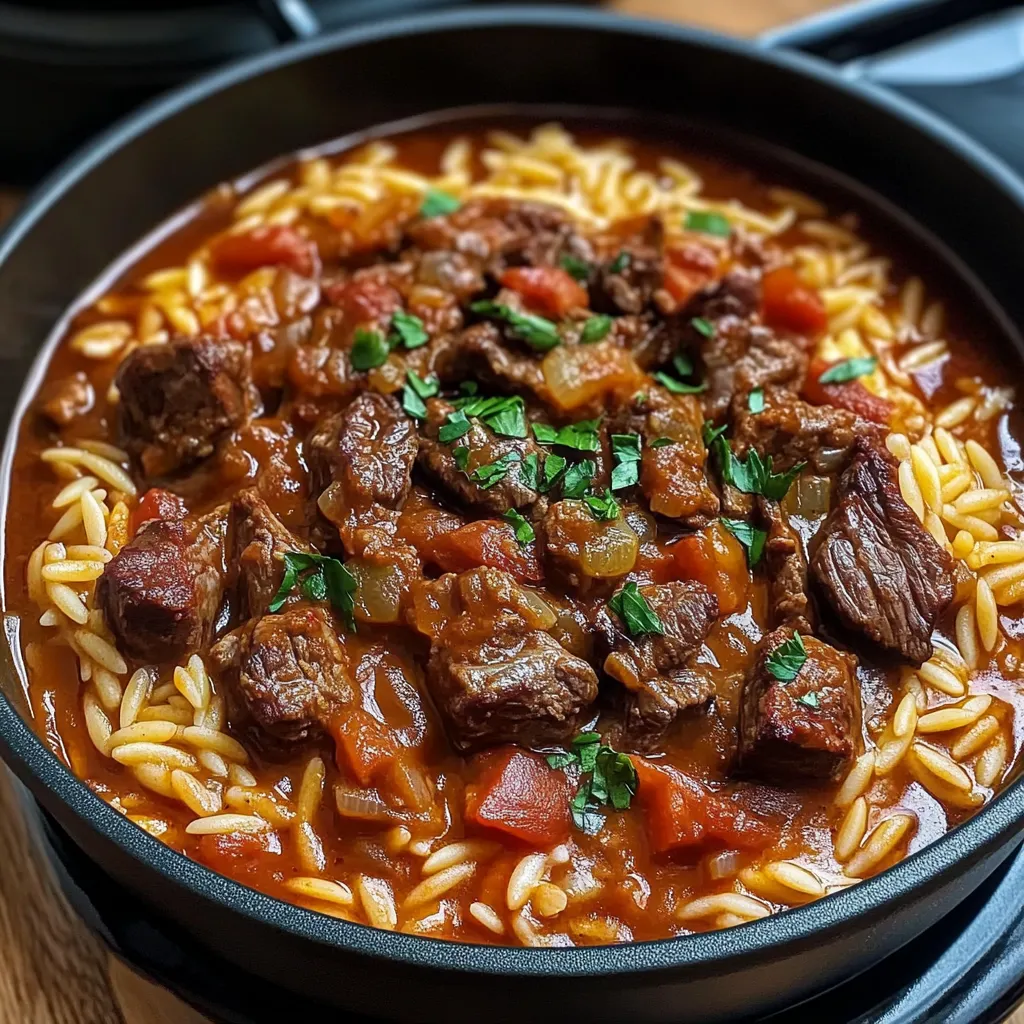 Delicious Beef Giouvetsi (Greek Beef Orzo Pasta)