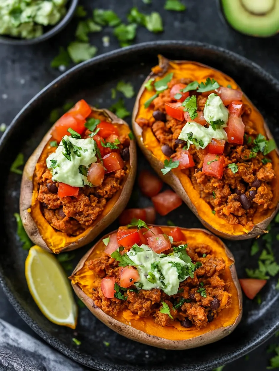 Easy Taco Stuffed Sweet Potatoes Recipe