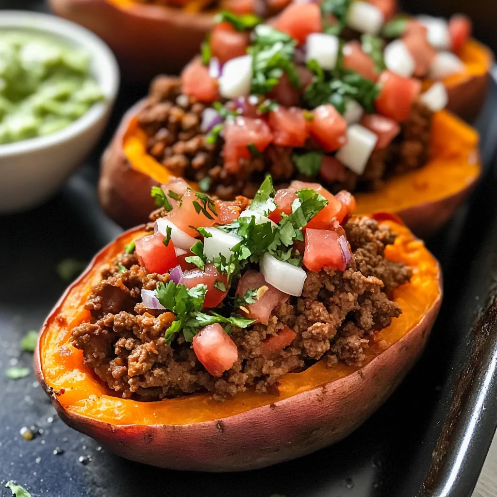 Taco Stuffed Sweet Potatoes