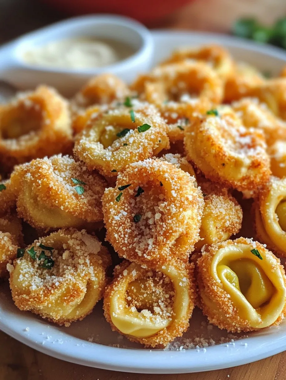 Delicious Crispy Parmesan Fried Tortellini