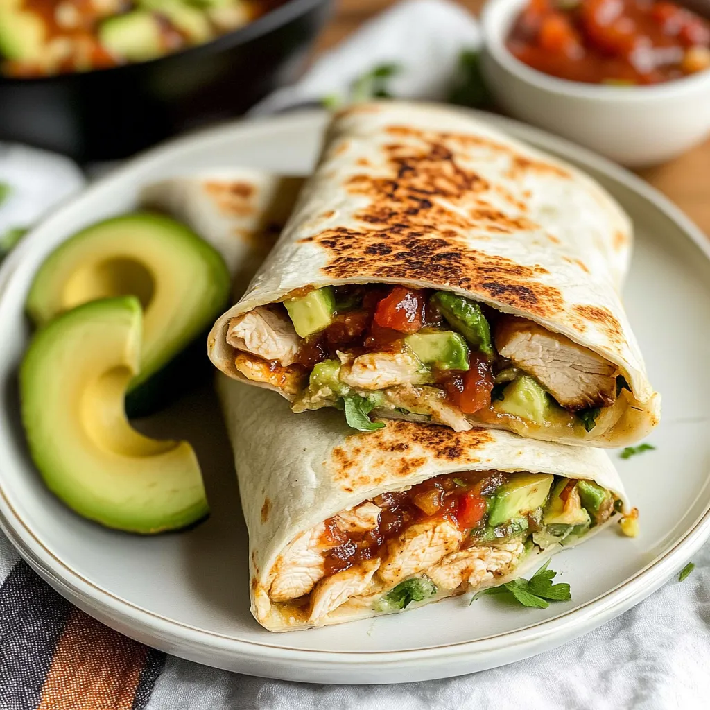 Delicious Grilled Avocado Chicken Wraps