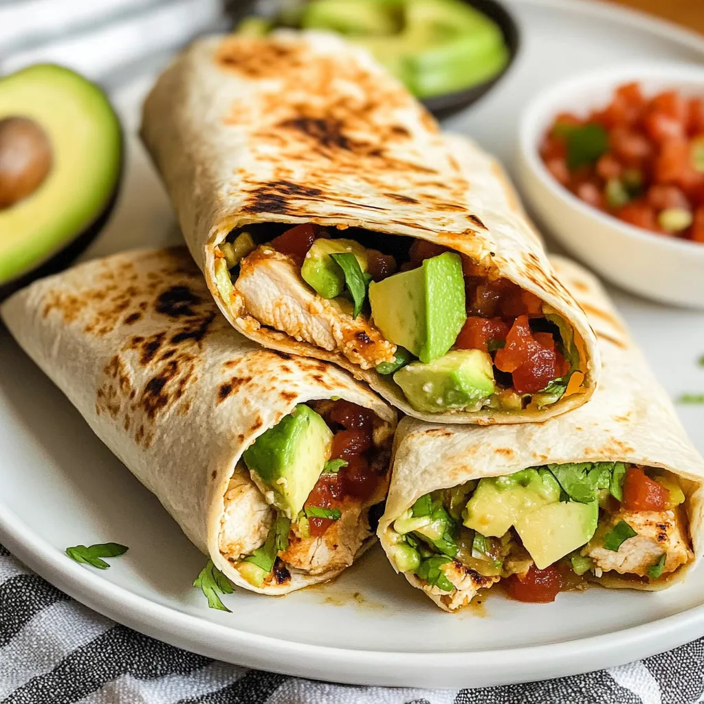 Best Grilled Avocado Chicken Wraps