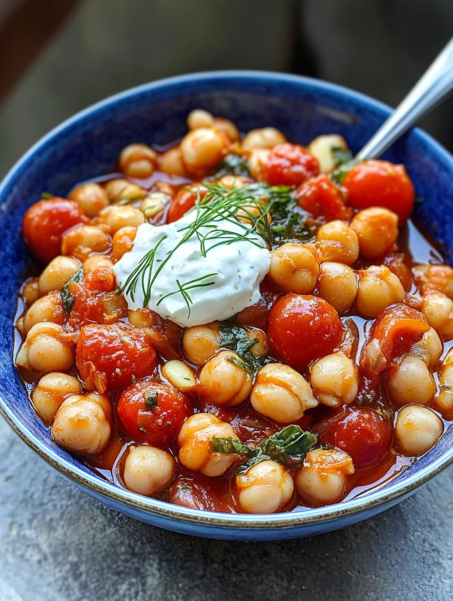 Chickpea, Tomato + Harissa Stew with Herby Yoghurt Recipe