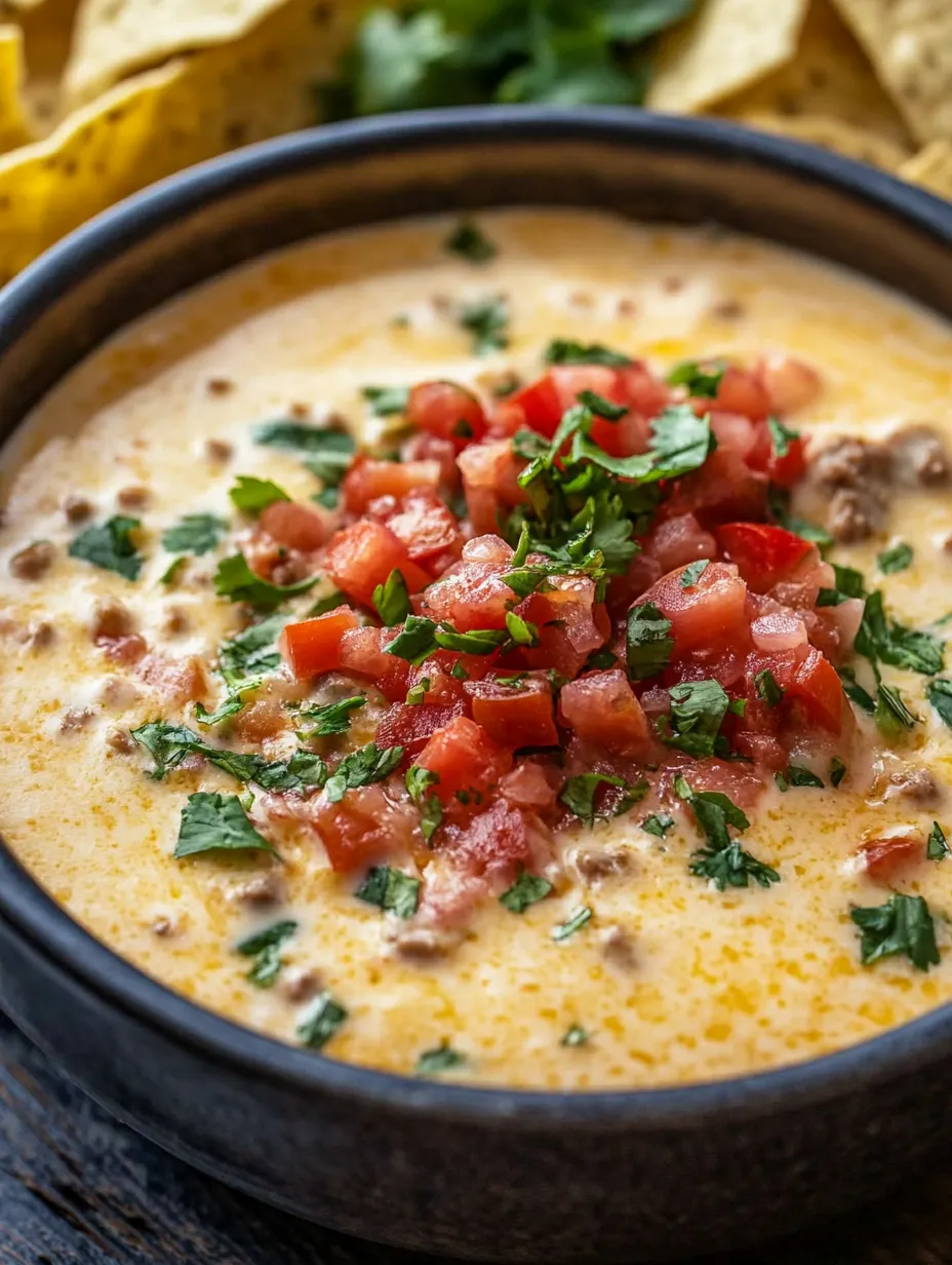 A bowl of soup with tomatoes and herbs.