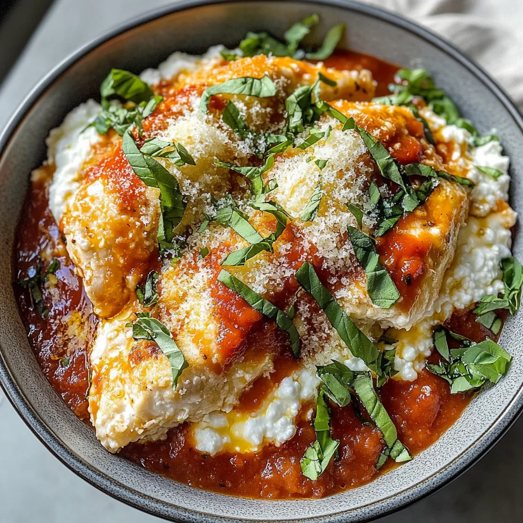 Chicken Parm Cottage Cheese Bowl