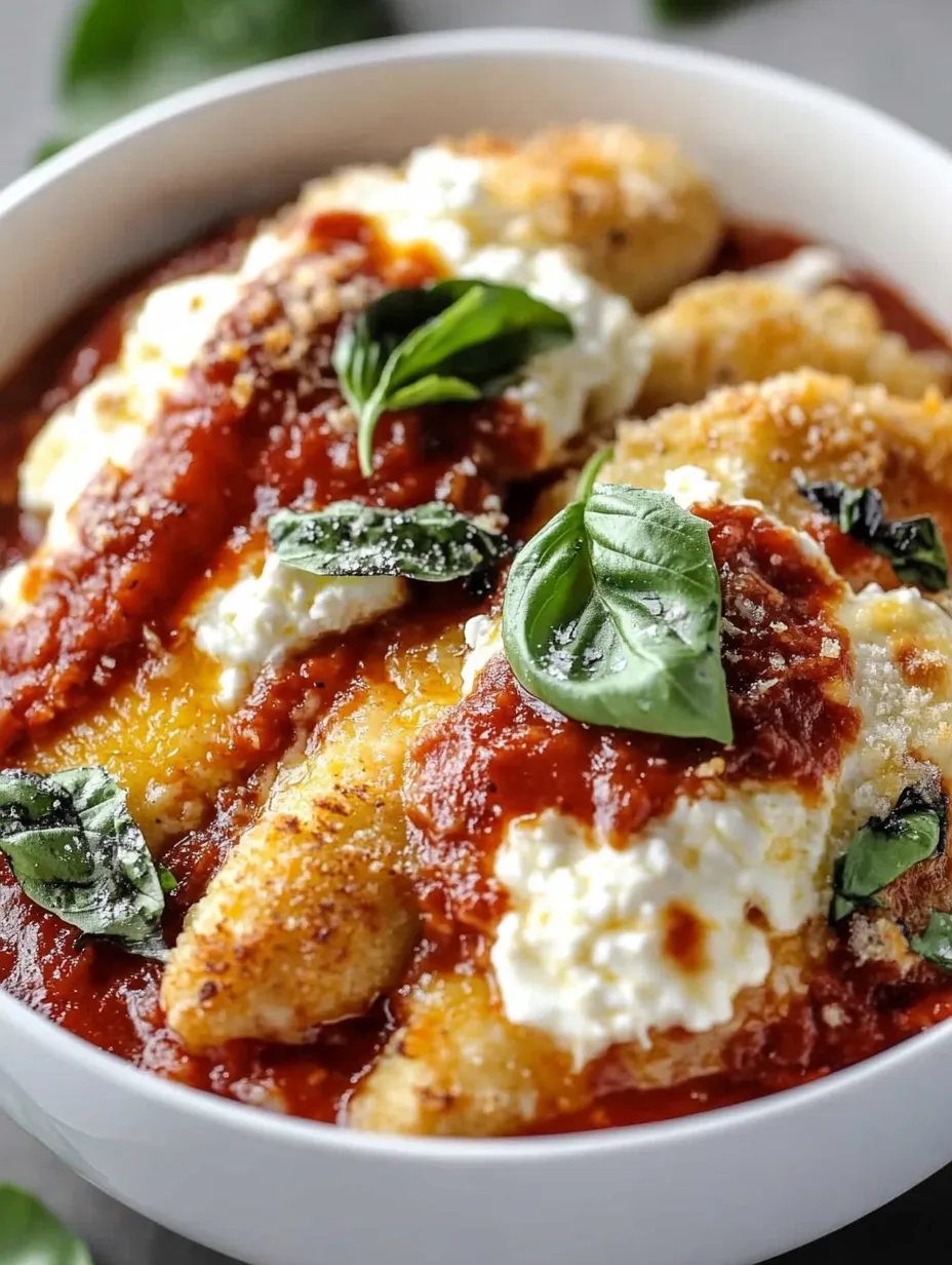 Delicious Chicken Parm Cottage Cheese Bowl