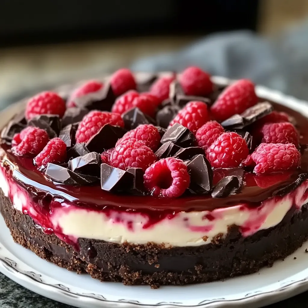 Best Dark Chocolate Raspberry Cheesecake