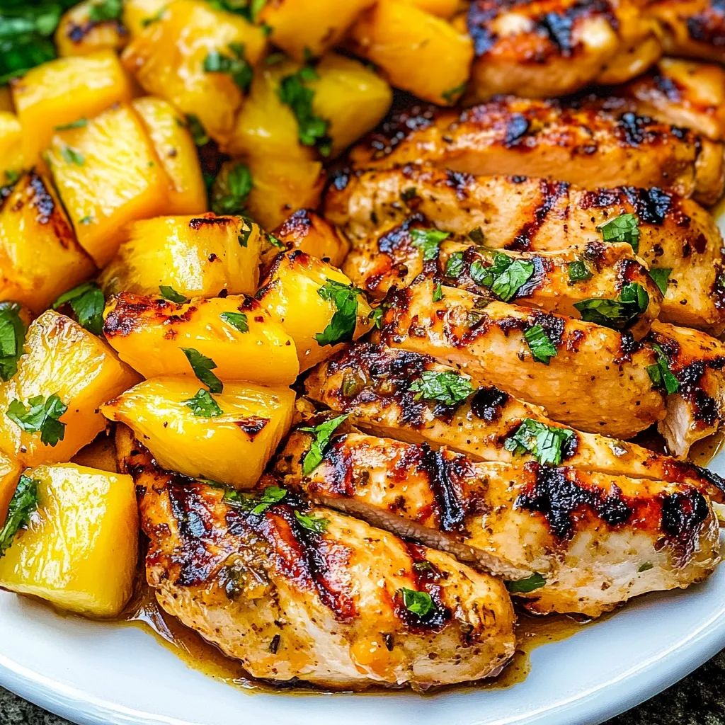 Grilled Mango Pineapple Chicken