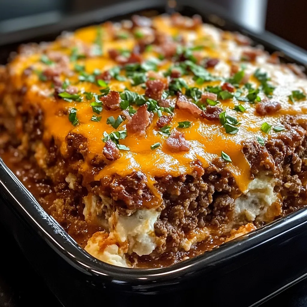 Cheesy Loaded Meatloaf Casserole