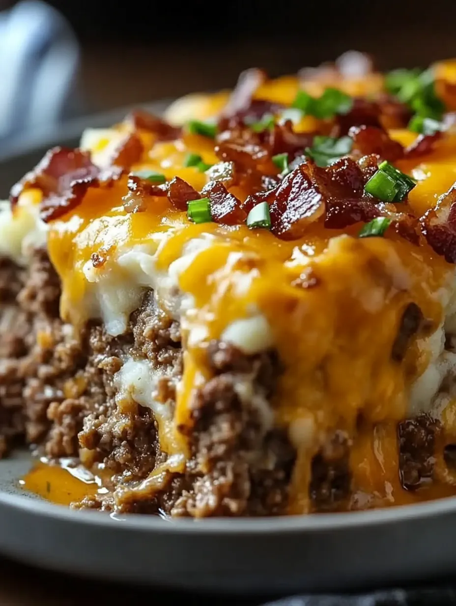 Cheesy Loaded Meatloaf Casserole Recipe