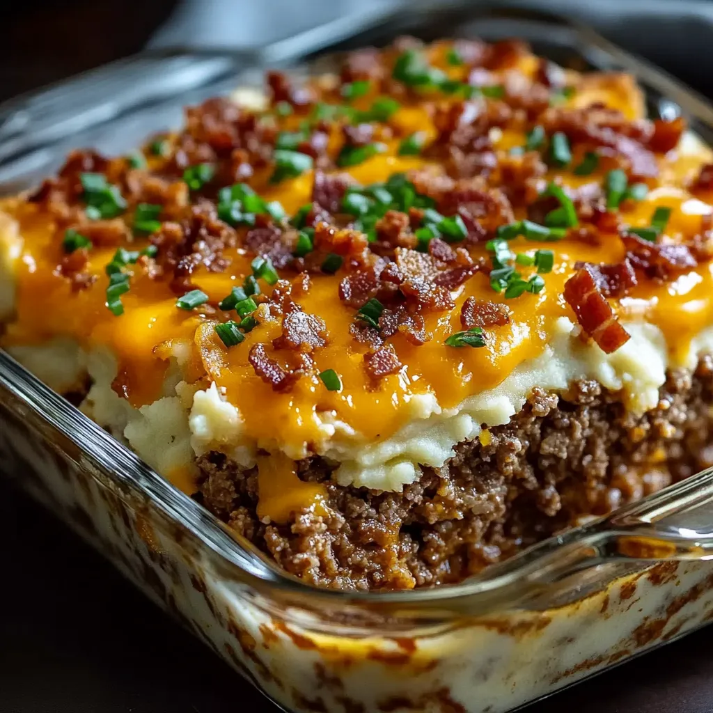 Best Cheesy Loaded Meatloaf Casserole