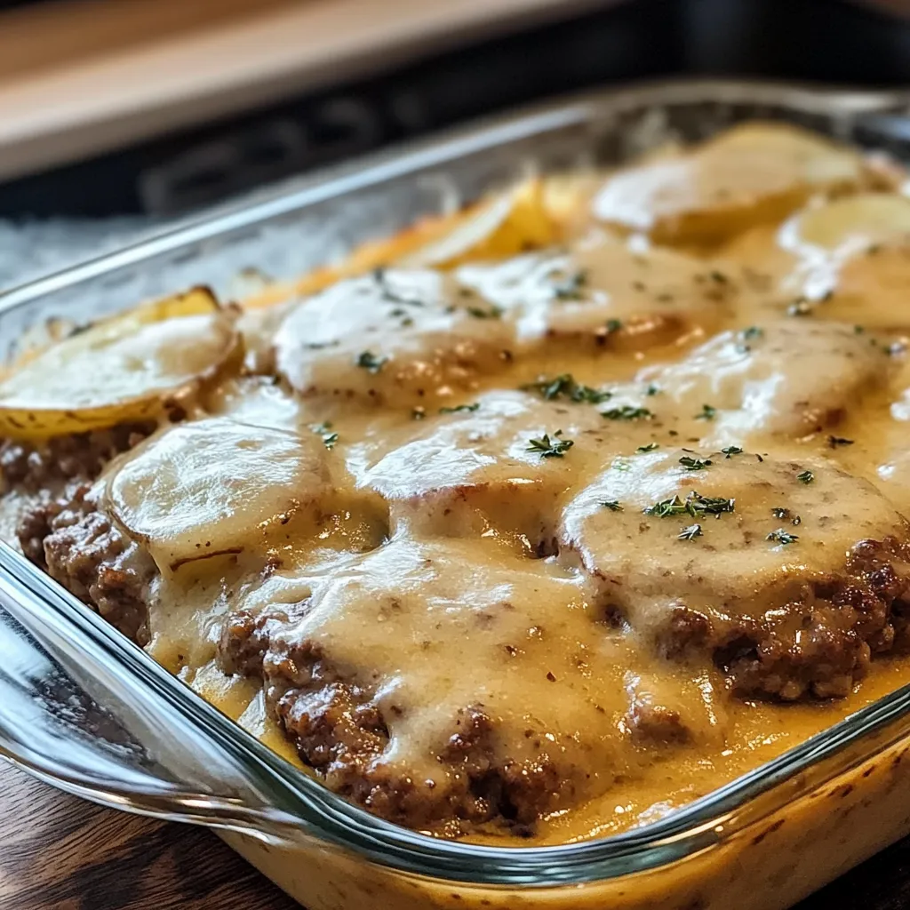 Delicious Amish Hamburger Steak Bake