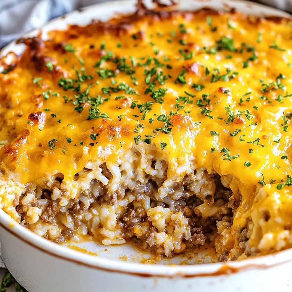 Best Cheesy Ground Beef and Rice Casserole