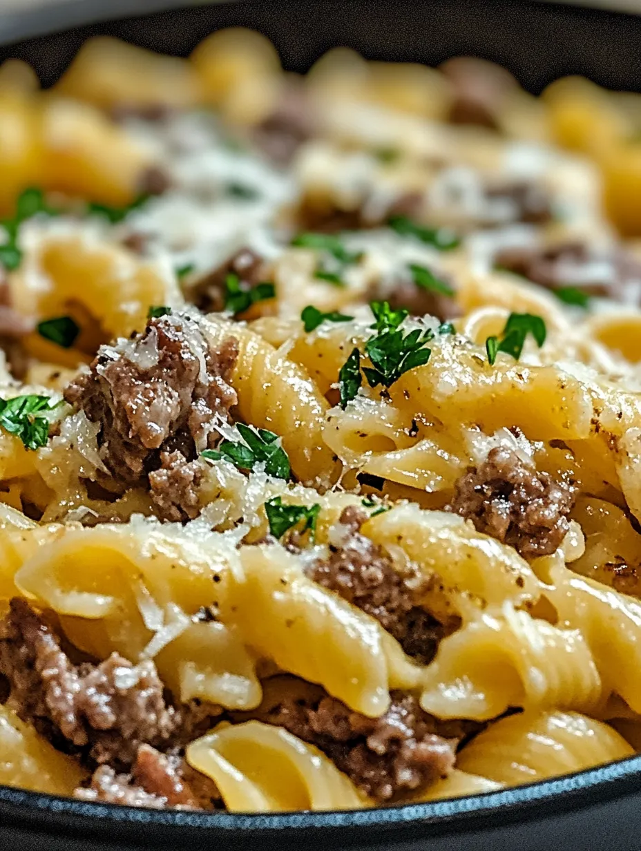 One-Pot Beef and Cheddar Ranch Pasta Recipe
