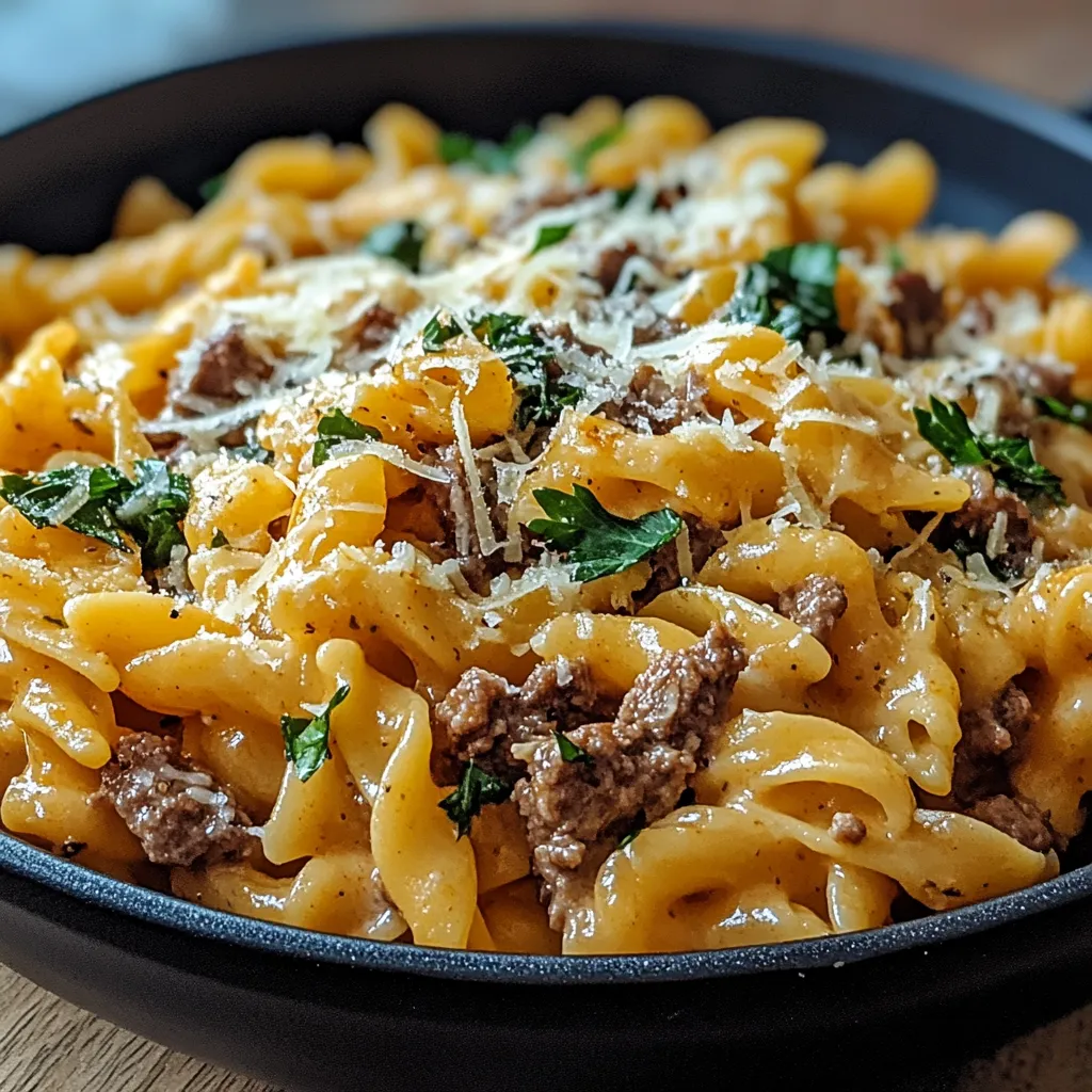 Best One-Pot Beef and Cheddar Ranch Pasta