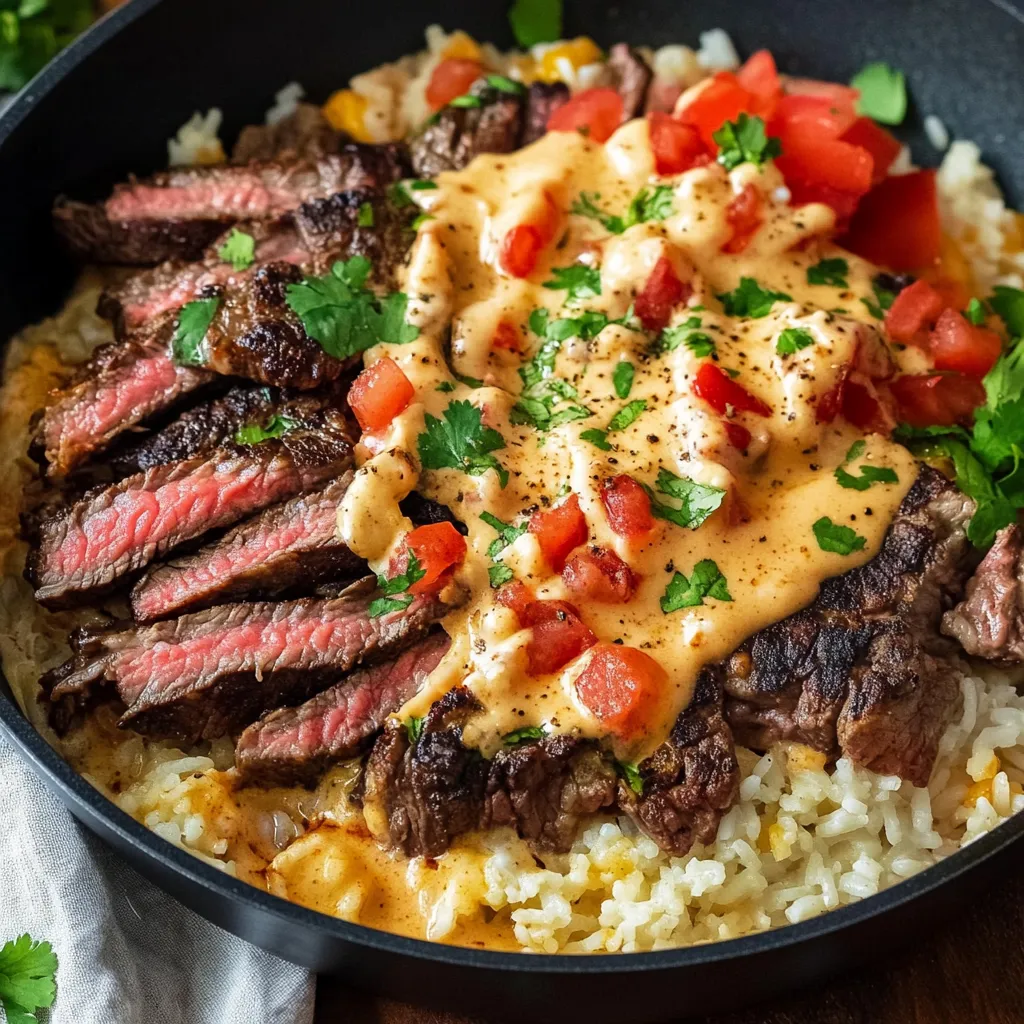 Best Steak & Queso Rice