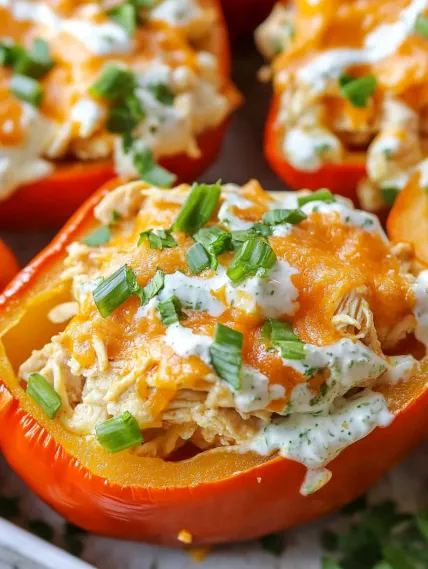 Buffalo Chicken Stuffed Peppers Recipe